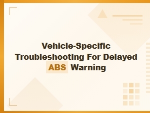Vehicle-Specific Diagnostics for Delayed Abs Warning
